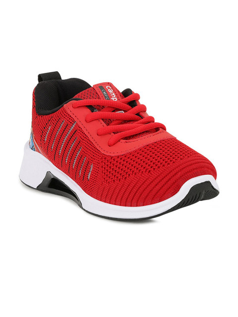 

Campus Unisex Kids Red & Black Mesh Round Toe Running Shoes