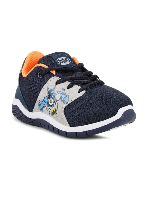 

Campus Kids Navy Blue & Grey Justice League Printed Mesh Running Shoes