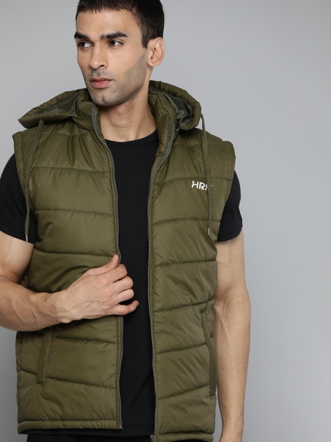 

HRX By Hrithik Roshan Outdoor Men Ambrosia Rapid-Dry Solid Jacket, Olive