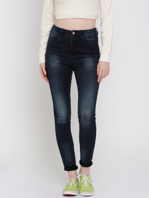 

ONLY Women Blue Skinny Fit High-Rise Clean Look Jeans