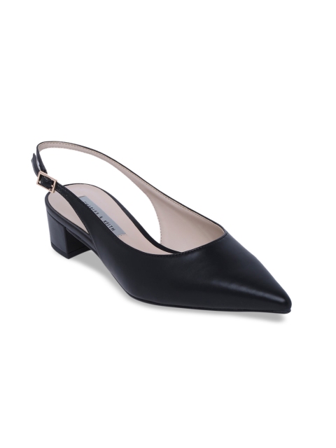 

CHARLES & KEITH Black Block Pumps with Buckles