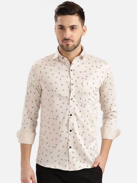 

V2 Value & Variety Men Beige Slim Fit Printed Casual Shirt