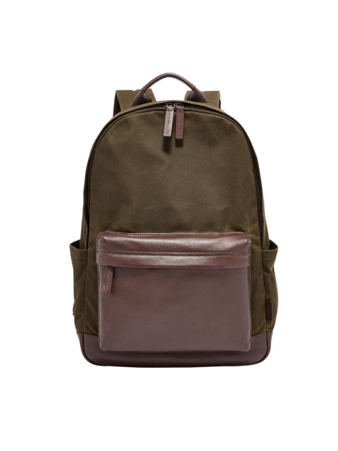 

Fossil Men Olive Green & Brown Backpack