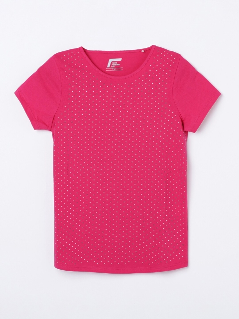 

Fame Forever by Lifestyle Girls Fuchsia Pink Printed T-shirt