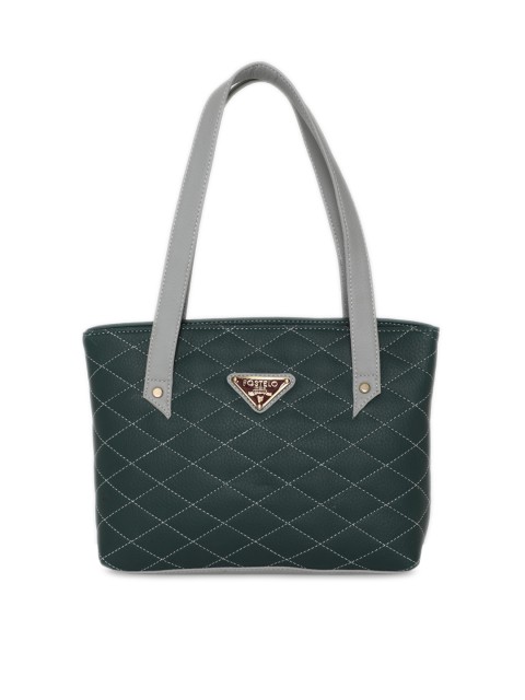 

Fostelo Women Green Quilted Structured Shoulder Bag