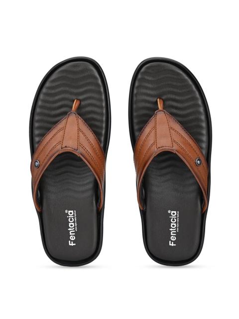 

Fentacia Men Tan & Black Comfort Sandals