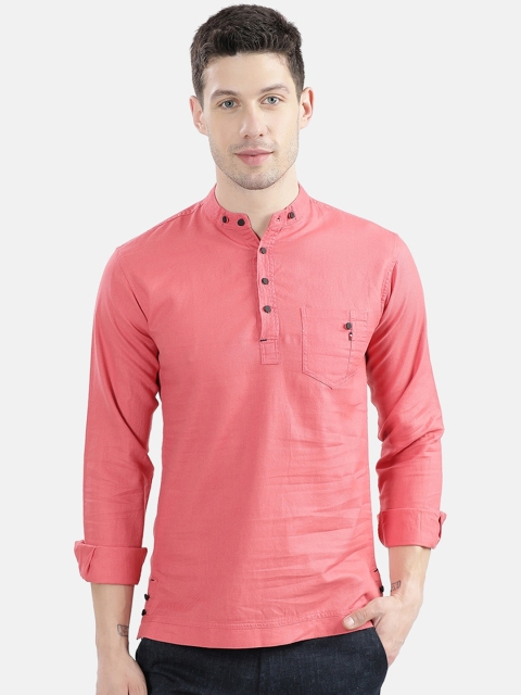 

V2 Value & Variety Men Pink Solid Kurta