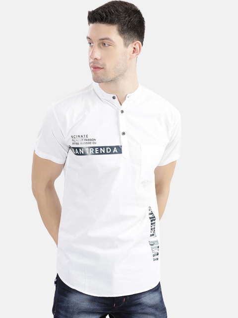 

V2 Value & Variety Men White Solid Kurta
