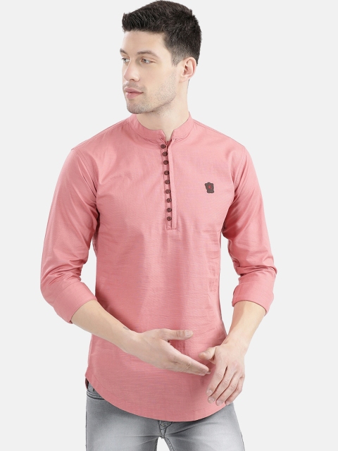 

V2 Value & Variety Men Pink Solid Kurta