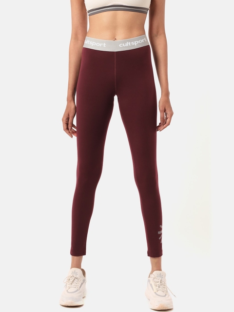 

Cultsport Women Burgundy Solid Training Tights