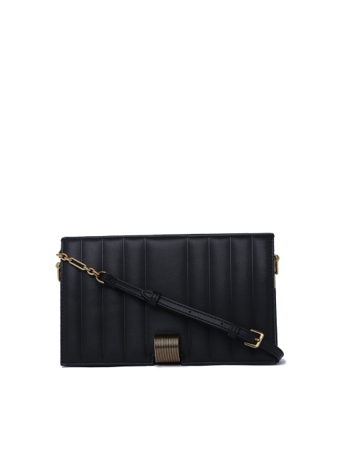 

Charles & Keith Women Black Wallet with Detachable Sling Strap