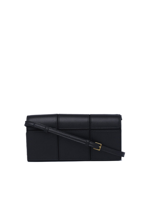 

CHARLES & KEITH Black Solid Textured Regular Sling Bag