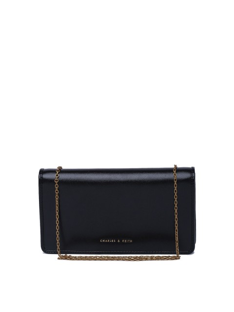 

Charles & Keith Women Black Wallet with Detachable Strap