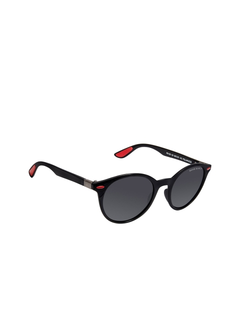 

David Blake Unisex Grey Lens & Black Round Sunglass Polarised and UV Protected M-SGDB1948