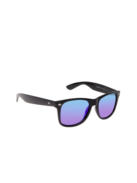 

David Blake Unisex Blue Lens & Black Wayfarer Sunglasses with Polarised and UV Protected Lens