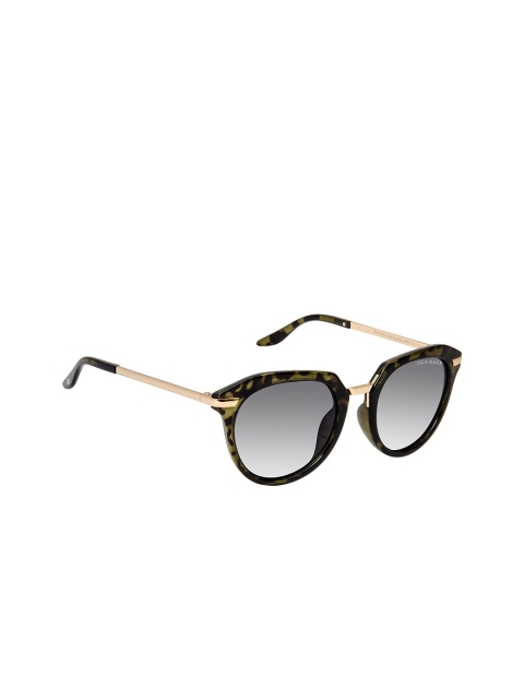 

David Blake Women Grey Lens & Gunmetal-Toned Oversized Sunglasses M-SGDB2035, Green