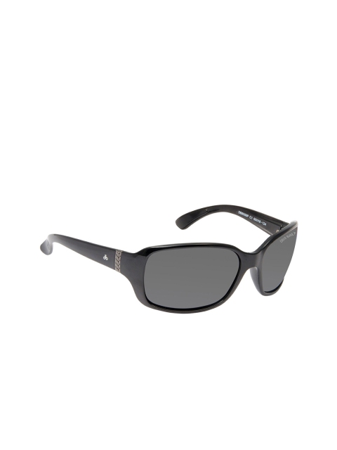 

David Blake Women Grey Lens & Black Oversized Sunglasses with Polarised and UV Protected Lens