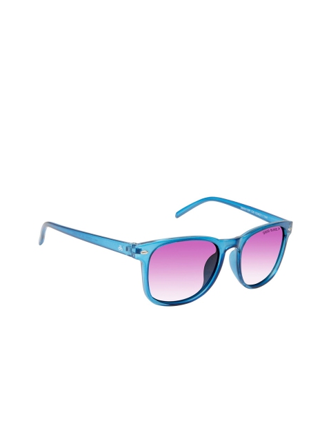 

David Blake Unisex Purple Lens & Blue Wayfarer Sunglasses with Polarised and UV Protected Lens