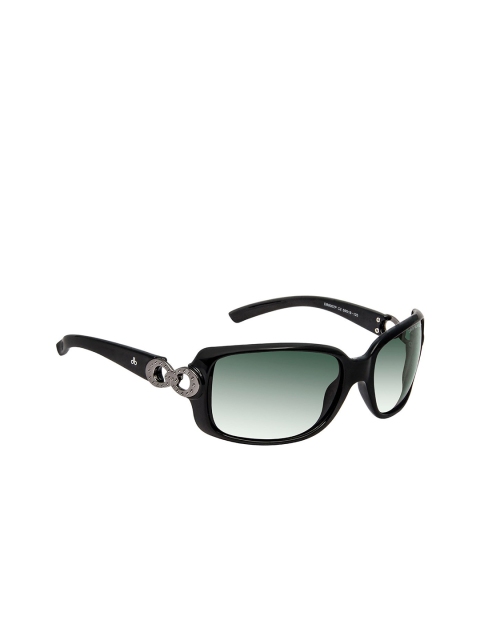 

David Blake Women Green Lens & Green Oval Sunglasses with Polarised Lens M-SGDB2067