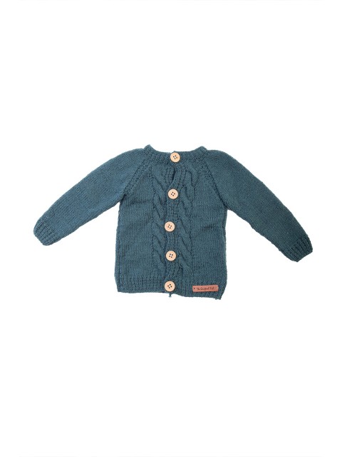 

The Original Knit Unisex Kids Grey Cable Knit Cardigan