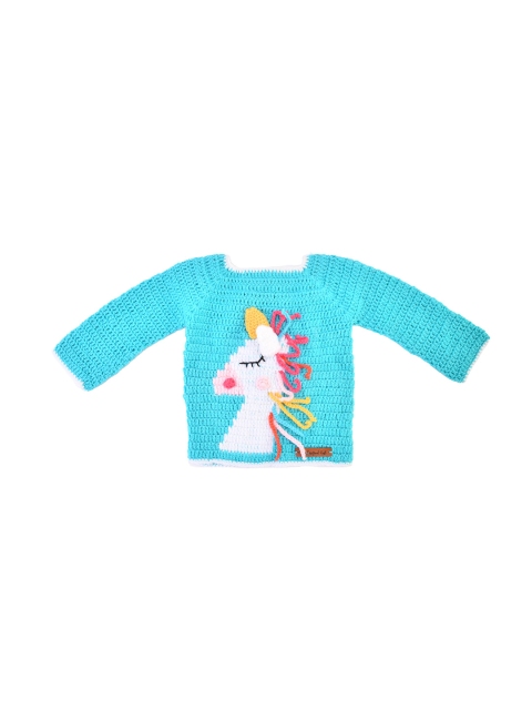 

The Original Knit Girls Blue & White Pullover