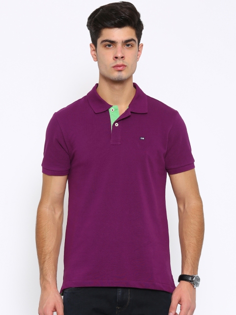 

Arrow Sport Men Purple Solid Polo T-shirt