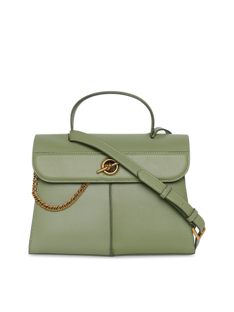 

CHARLES & KEITH Green PU Structured Handheld Bag with Tasselled