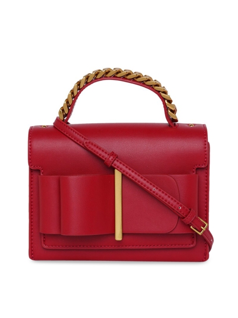 

CHARLES & KEITH Red Structured Handheld Bag with Bow Detail