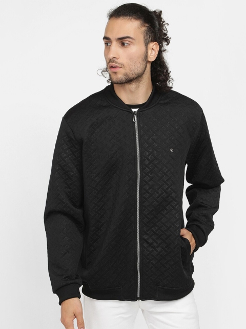 

V2 Value & Variety Men Black Self Designed Bomber Jacket