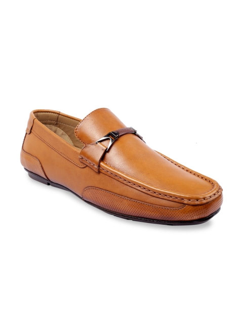 

one8 Select BY VIRAT KOHLI Men Tan Leather Horsebit Loafers