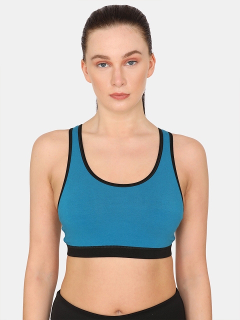 

Rosaline by Zivame Teal & Black Workout Bra-Full Coverage RO4004FASHAGREN