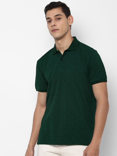 

Allen Solly Men Green Printed Pure Cotton T-shirt