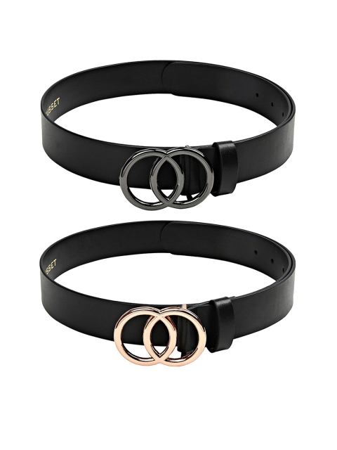 

CRUSSET Women Black Set of 2 Belt