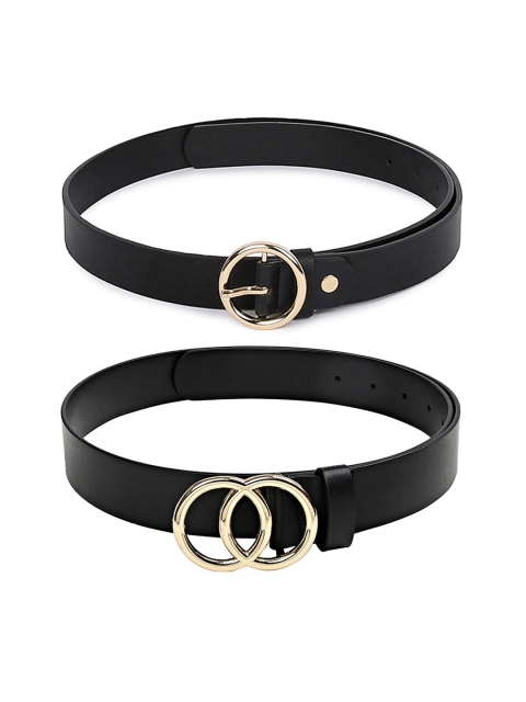 

CRUSSET Women Black Pack of 2 Belt