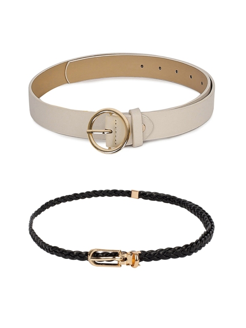 

CRUSSET Women Off White Pack of 2 Belt