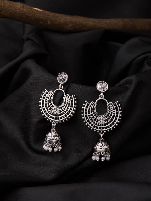 

Accessorize Silver-Toned Contemporary Jhumkas Earrings