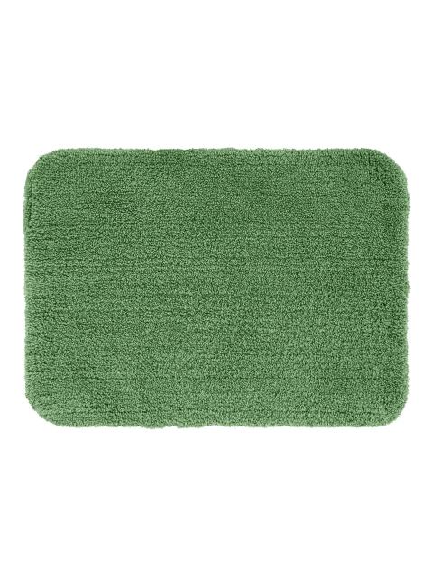 

OBSESSIONS Green Textured Diana Anti-Skid Bath Rug