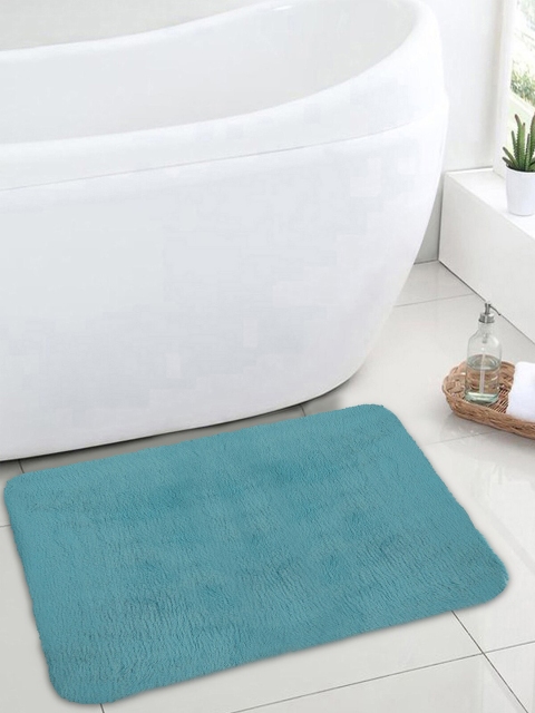 

OBSESSIONS Teal Green Solid Galaxy 1000 GSM Anti-Skid Bath Rug