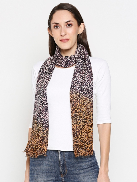 

Get Wrapped Women Beige & Yellow Printed Scarf