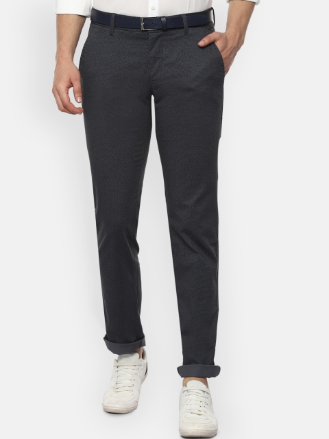

Louis Philippe Sport Men Grey Slim Fit Shepherd Checked Trousers