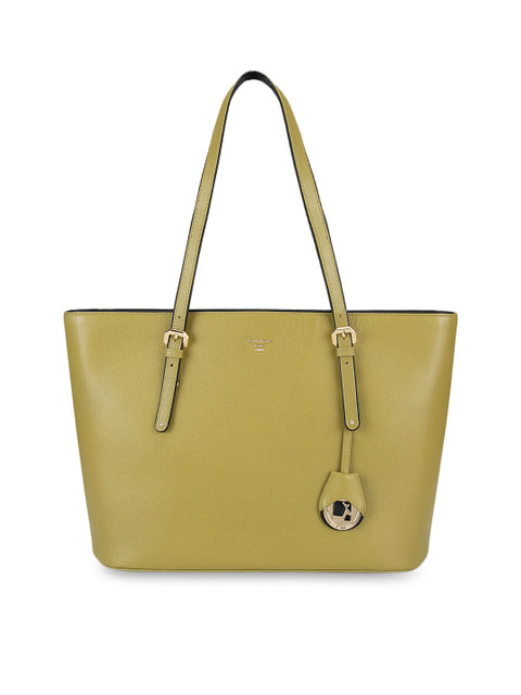 

Da Milano Green Leather Structured Shoulder Bag