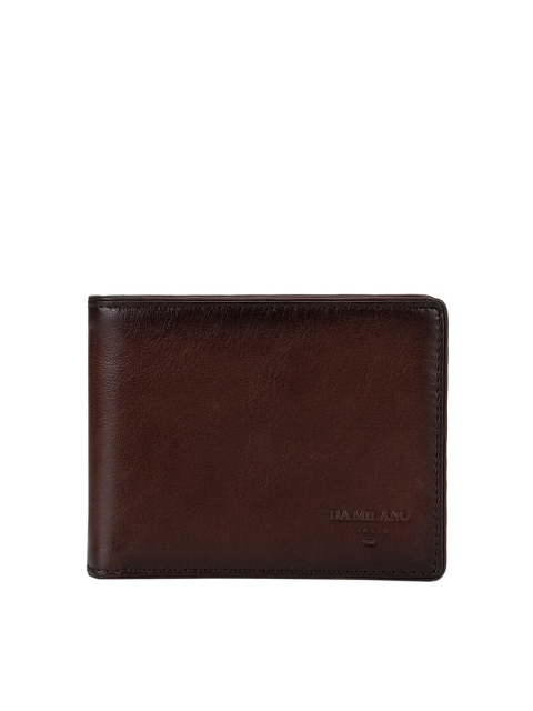 

Da Milano Men Brown Solid Leather Two Fold Wallet