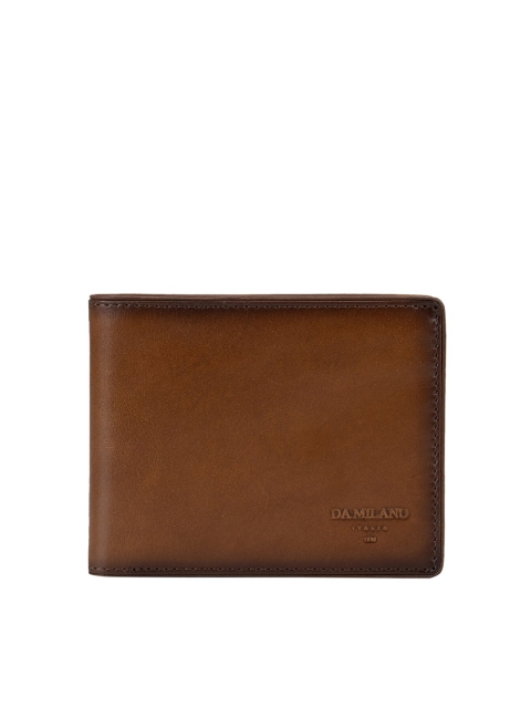 

Da Milano Men Brown Solid Leather Two Fold Wallet