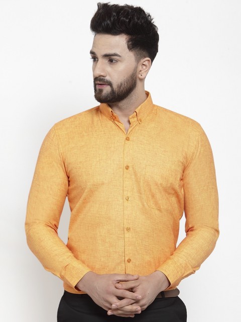 

JAINISH Men Yellow Casual Shirt