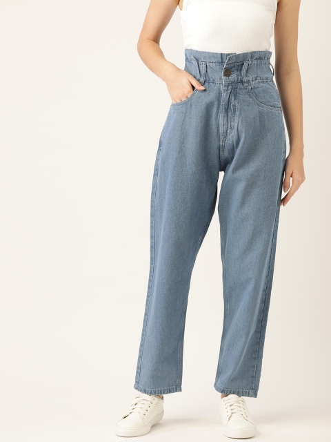 

PARIS HAMILTON Women Blue Slouchy Relax Fit High-Rise Jeans