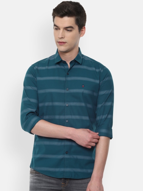 

Louis Philippe Sport Men Green Slim Fit Striped Casual Shirt