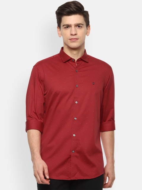 

Louis Philippe Sport Men Maroon Slim Fit Printed Casual Shirt