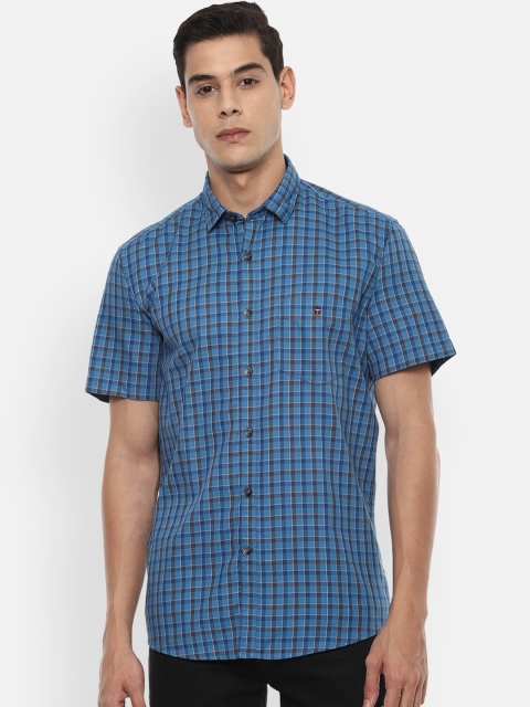 

Louis Philippe Sport Men Blue Slim Fit Checked Casual Shirt