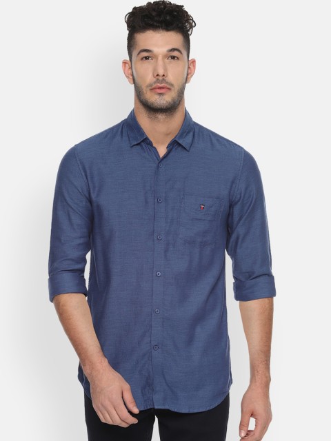 

Louis Philippe Sport Men Navy Blue Slim Fit Pure Cotton Casual Shirt