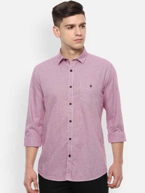 

Louis Philippe Sport Men Pink Slim Fit Printed Casual Shirt